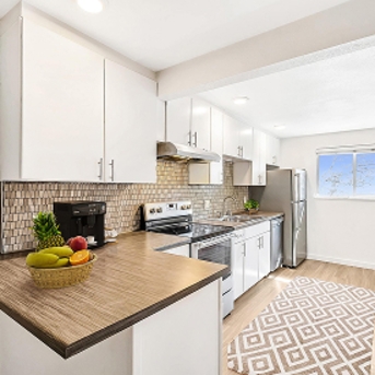Galley Kitchen White Cabinets