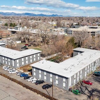 Aerial mountain view of Lime Apartments